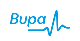 Bupa logo blue white