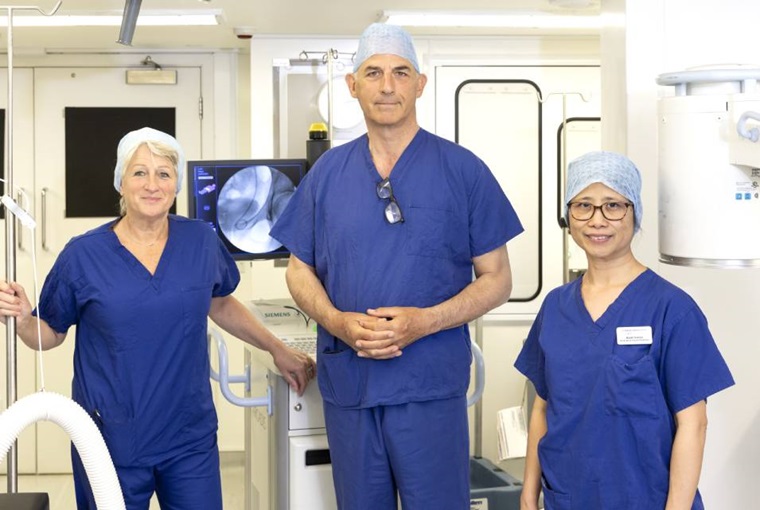 Ken Anson with the Theatre team